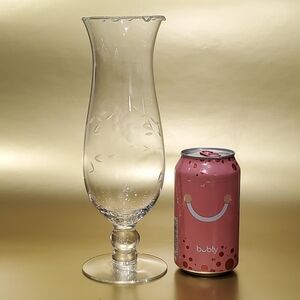 10" Heritage Crimped Tall Etched Blown Crystal Vase by Princess House